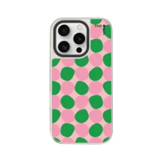 iPhone 16 Pro Mirror Case MagSafe Dark Green Stack Polka Dots (88528792243378852879898149)