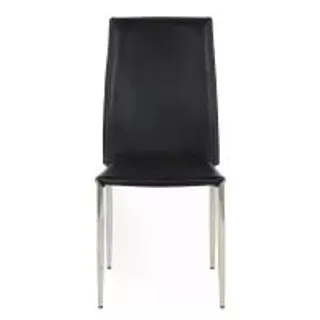 LIVING SOLUTIONS BY SB เก้าอี้YINTA สแตนเลส/หนังสังเคราะห์ดำ (MKP1951036)