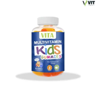 (60 เม็ด)VITA Multivitamins Gummies มัลติวิตามิน วิตามินแบบกัมมี่สำหรับเด็ก อาหารเสริม วิตามิน D3, A, C, D, E ไบโอตินแบบกัมมี่