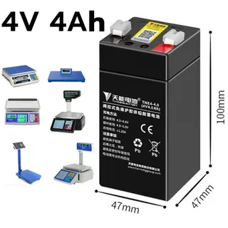 AOMAITE รับประกัน 10 ปี แบตเตอรี่ 4V/4Ah ใช้กับเครื่องชั่งดิจิตอลทั่วไป เป็นต้น แบตเตอรี่แบบชาร์จไฟ แบตเตอร์รี่เครื่องชั่ง แบตกิโลดิจิตอล