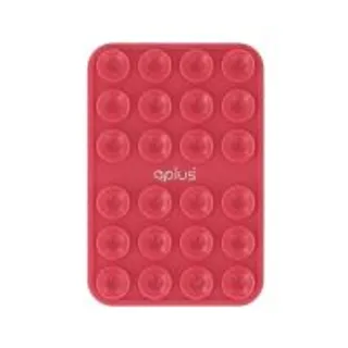 แผ่นแปะโทรศัพท์ QPLUS Silicon Suction Phone Red (8855879798259)