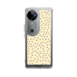 Vivo V40 5G Clear Case Blue & Yellow Brush Polka Dots (88528799362858852879888652)