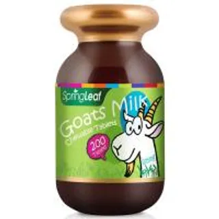 สปริงลีฟโกสมิลค์ชิวเอเบิ้ลแท็ปเล็ต 200 แคปซูล Springleaf Goat s Milk Chewable Tablets 200 Capsules (9327269012225)