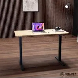 Rina Hey โต๊ะทำงานปรับได้ KAIZER-PLUS/120M สี น้ำตาลอ่อน/เทา (MKP1185700)