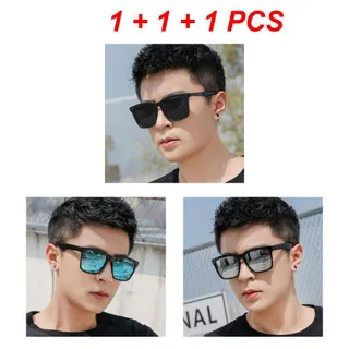 DAYUANDIAN【จัดส่งจากประเทศไทย 2-3 วัน】Mens Sunglasses High Quality UV400 Square Frame Fashion Internet Popular Sunglasses