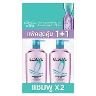 เอลแซฟแชมพูไฮยาลูรอนเพียว72เอชเพียวริฟายอิ้ง 400มล. แพค 2 Elseve Hyaluron Pure 72H Purifying Shampoo 400ml. Pack 2 (8850434359845)
