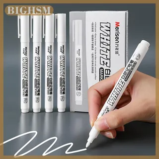 BIGHSM ปากกามาร์กเกอร์สีขาวมันถาวรกันน้ำภาพวาดยางกราฟฟิตีปากกาเจลเพื่อสิ่งแวดล้อมอุปกรณ์วาดภาพสมุดโน้ต