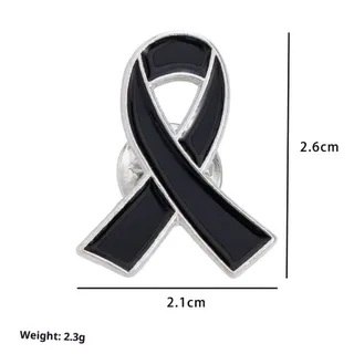 PaulWeekend เข็มกลัดน้ำมันอัลลอยหยดโลโก้โบว์สีดำป้ายที่ระลึกกิจกรรมสาธารณะ