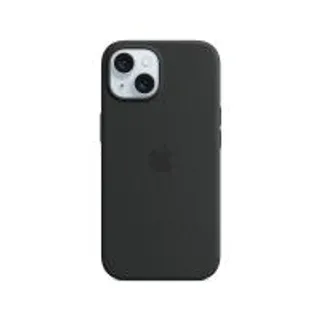 Apple iPhone 15 Plus Silicone Case with MagSafe - Black (194253939528)