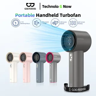 GOOJODOQ GFS001 High Speed Powered Portable Handheld Fan Quiet Operation Adjustable Speeds LED Display