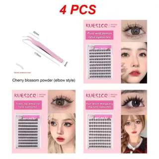 【การจัดส่ง 2-3 วัน】 KUESICR False Eyelashes กาวฟรีขนตาเทียม 3 มิติกาวตัวเองด้วยแถบกาวยาวนานขยายความจุขนาดใหญ่เครื่องสำอางง่ายต่อการใช้และถอดขนตาแต่งหน้าใช้ใหม่ขนตาคลาสเตอร์เดียว