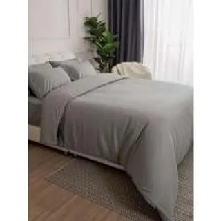 LUCKY MATTRESS ชุดผ้าปูที่นอนพร้อมผ้านวม Micro Touch Premium ขนาด 5 ฟุต x 14 นิ้ว MP 007 สีเทากลาง (MKP1172119)