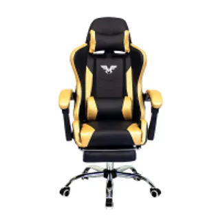 U-RO DECOR THE LEGEND (เดอะลีเจนด์) เก้าอี้เกมส์ปรับนอนได้พร้อมที่รองขา สีดำ/ทอง (MKP1381812)