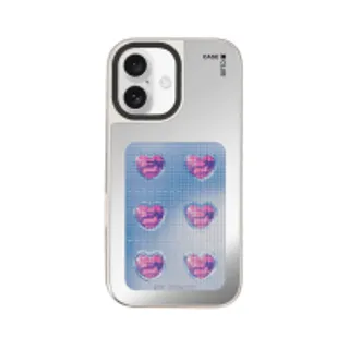 iPhone 16 Mirror Case MagSafe Halftone Heart Pills (88528799927178852879159509)