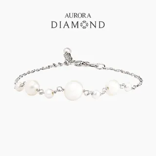 สร้อยข้อมือไข่มุกแท้ Aurora Diamond