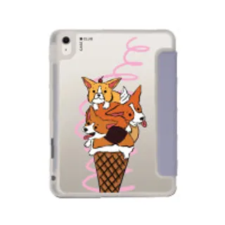 iPad Air4/5/6/7 11" 2025 (M2/M3) Clear Purple Corgi Sundae (88528798923078852879340785)