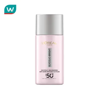 LOreal Paris ลอรีอัล ปารีส ยูวี ฟลูอิด ไกลโคลิค-ไบรท์ แอนไท-ดาร์ก สปอต เดลี่ เอสพีเอฟ 50+ 50 มล.