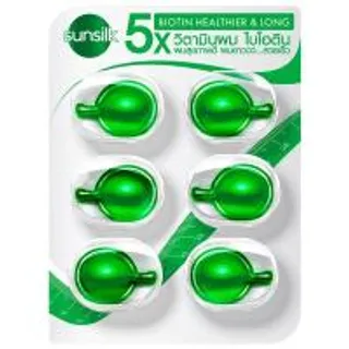 ซันซิลวิตามินบำรุงผมสีเขียว 1มล. X6แคปซูล Sunsilk Healthier&Long Hair Vitamin 1ml. X6Capsule (8851932465670)