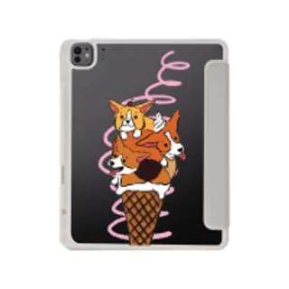 iPad Air6/7 13" 2025 (M2/M3) Clear Grey Corgi Sundae (88528799845698852879340785)