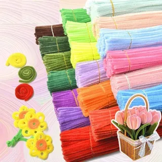 ลวดกำมะหยี่ DIY 100 ชิ้น ที่มีสีสัน บิด ทวิสก์ บาร์ ยาว 30 cm หนา 0.5-0.6mm เรือจากประเทศไทย