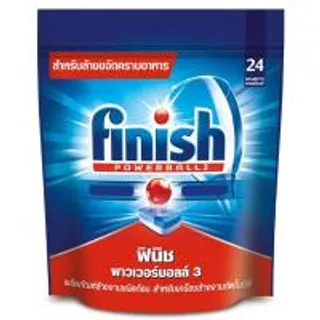 ฟินิชเพาเวอร์บอลล์ควอนตัมเลม่อนผลิตภัณฑ์สำหรับเครื่องล้างจานชนิดก้อน 218.4กรัม Finish Power Ball Quantum Lemon 218.4g. (8801154572120)