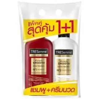 เทรซาเม่แชมพูเคราตินสมูทเคเอส 370มล. แพคพิเศษแชมพูแถมครีมนวดผม 370มล. Tresemme Keratin Smooth KS Shampoo 370ml. Bonus Pack Shampoo&Conditioner 370ml. (8851932420228)