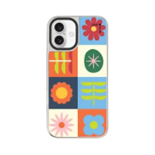iPhone 16 Plus Mirror Case MagSafe Flower Grid (88528790960648852879925180)