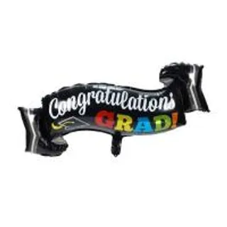 ลูกโป่งฟอยล์ CONGRATULATIONS SNAZZ 16 นิ้ว สีดำ (1301087)