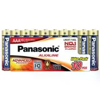 พานาโซนิคถ่านอัลคาไลน์AAAแพค 10ก้อน Panasonic Alkaline Batterries AAA Pack 10pcs. (8887549694257)