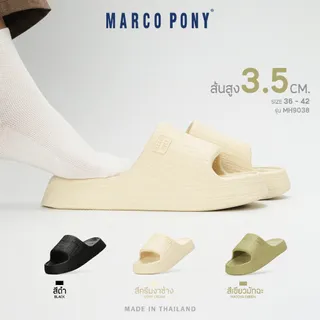 Marco Pony ผู้หญิง รองเท้าแตะ EVA กันลื่น ไม่กัดเท้า เดินสบาย รองเท้าแตะแพลตฟอร์มหนา MH9038