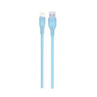 HALE HC-21 สายชาร์จซิลิโคน สายชาร์จโทรศัพท์มือถือ 100วัตถ์ สายไลค์นิ่ง สีฟ้า (MKP1499562)