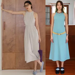 5pm.sun - Daydream Dress เดรสยาวผ้า Silky Satin
