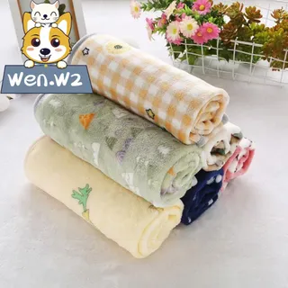wen.W2 ผ้าห่มสัตว์เลี้ยง ขนหนานุ่ม อบอุ่นสบาย ซักทำความสะอาดง่าย ลายน่ารัก แมว สุนัข ผ้ารองเบาะนอนสัตว์เลี้ยง
