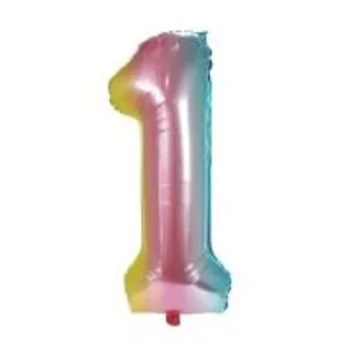 ลูกโป่งฟอยล์ตกแต่ง SNAZZ เลข 1 40 นิ้ว สีรุ้ง (1301265)