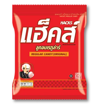 HACKS ลูกอมรสเรกูล่าร์ ขนาดบรรจุ 270กรัม (ประมาณ 100 เม็ด)