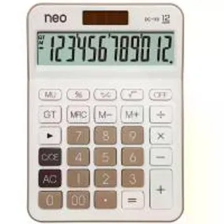 NEO NEO เครื่องคิดเลข 12 หลัก รุ่น DC-118 สีน้ำตาล (MKP1641071)