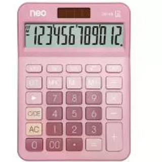 NEO NEO เครื่องคิดเลข 12 หลัก รุ่น DC-118 สีชมพู (MKP1999329)