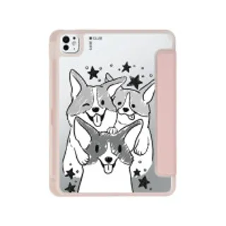 iPad Pro 11" (2024) Clear Pink Corgi Trio (88528794212178852879344752)