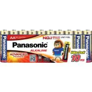 พานาโซนิคถ่านอัลคาไลน์AAแพค 10ก้อน Panasonic Alkaline Batterries AA Pack 10pcs. (8887549694240)