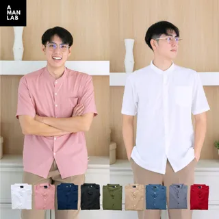 เสื้อเชิ้ตผู้ชาย CHINESE NECK แขนสั้น รุ่น HAVANA by KOUPLES ทรงโอเวอร์ไซส์ เสื้อฮาวาย ผ้า PREMIUM SILK นำเข้า Clothing